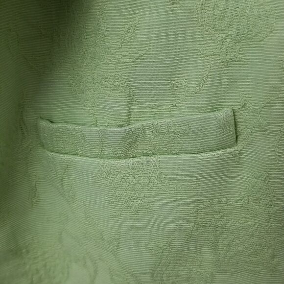 🎁5/$25 Peck and Peck Collection Blazer Women's Size 12 Green with Embroidery - Picture 6 of 6